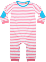 Striped long-sleeved bodysuit