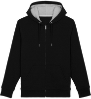 Unisex sherpa lined zip-thru hoodie sweatshirt Warmer Sherpa
